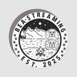 Bea-Streaming Logo Car Magnet small round