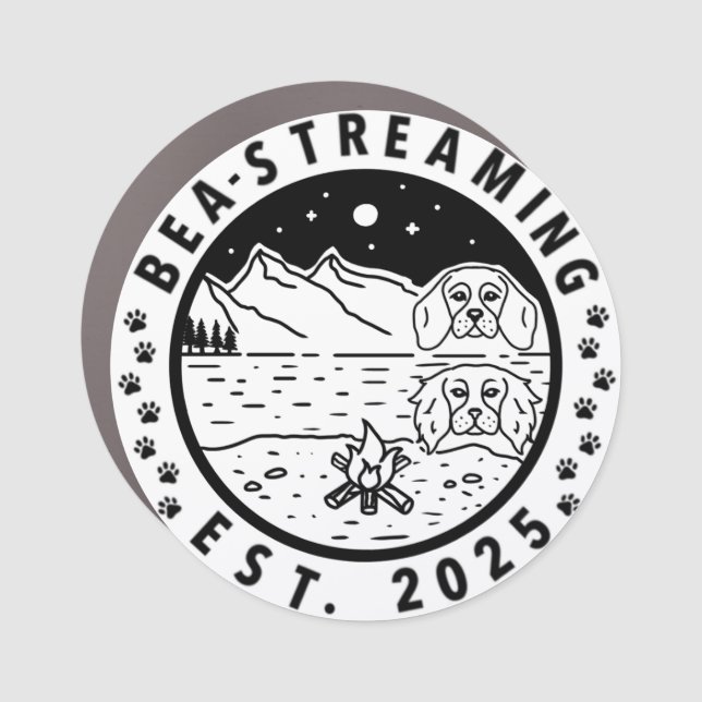 Bea-Streaming Logo Car Magnet small round (Front)