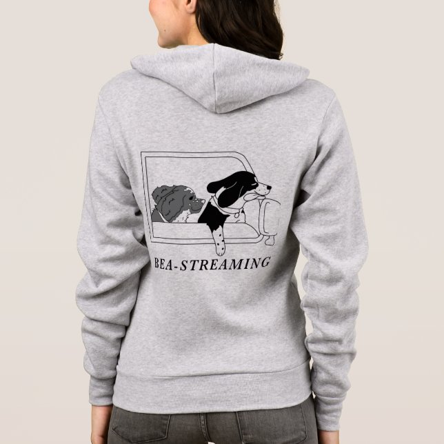 Bea-Streaming logo Zip jacket Hoodie (Back)