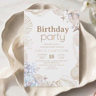 Beach 18th Birthday Invitation
