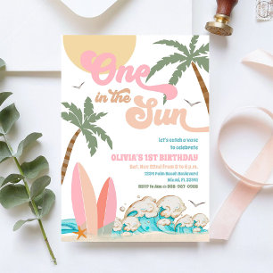 Beach 1st Birthday Party Invitation
