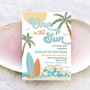 Beach 1st Birthday Party Invitation