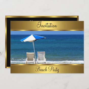Beach  50th Birthday Party Invitation by invitesnow at Zazzle