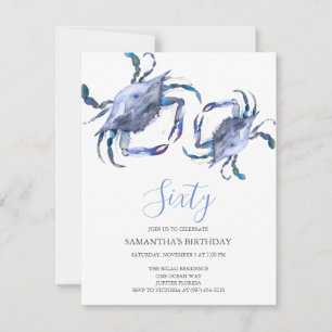Beach 60th Birthday  Invitations
