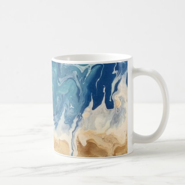 Beach Abstract Art Coffee Mug (Right)