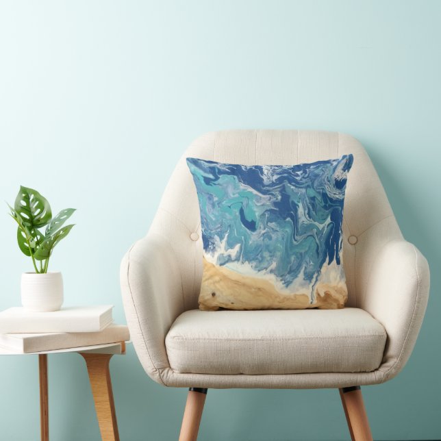 Beach Abstract Art Pillow (Chair)