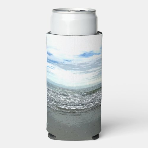 Beach Abstract Artistic Nautical Gift Favor Seltzer Can Cooler