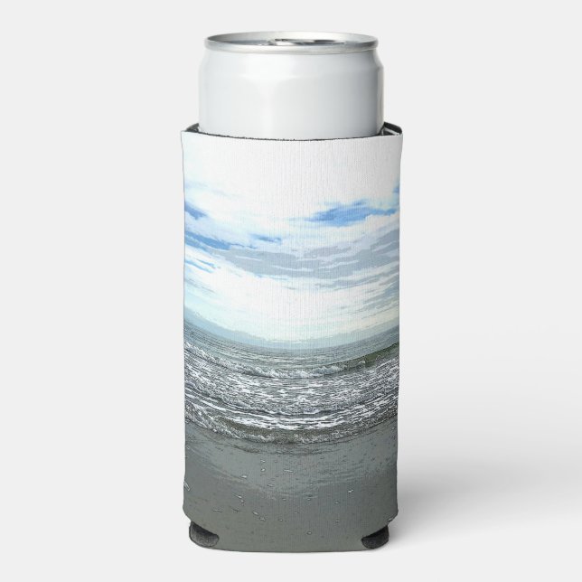 Beach Abstract Artistic Nautical Gift Favor Seltzer Can Cooler (Seltzer Front)