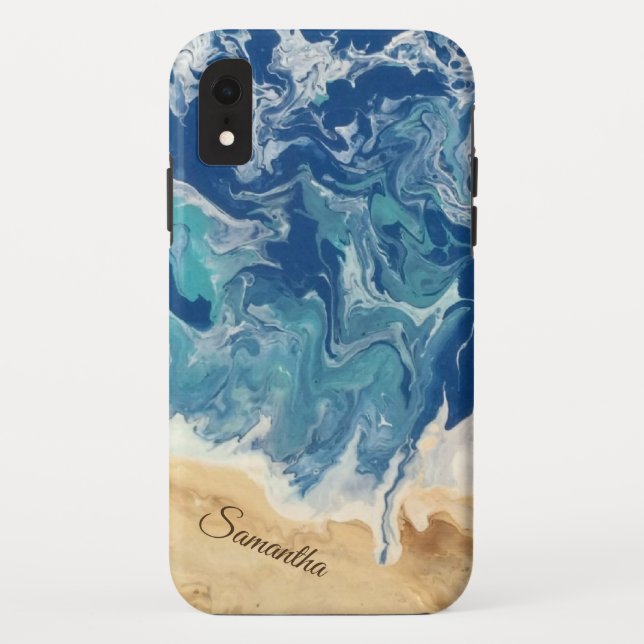 Beach Abstract Personalized Case-Mate iPhone Case (Back)