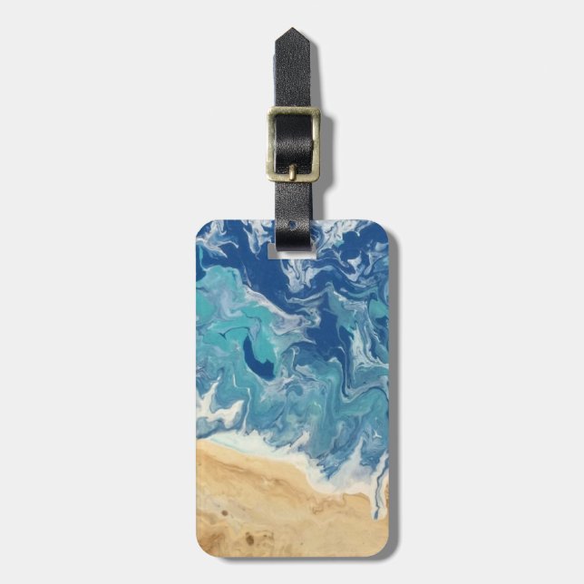 Beach Abstract Personalized Luggage Tag (Front Vertical)