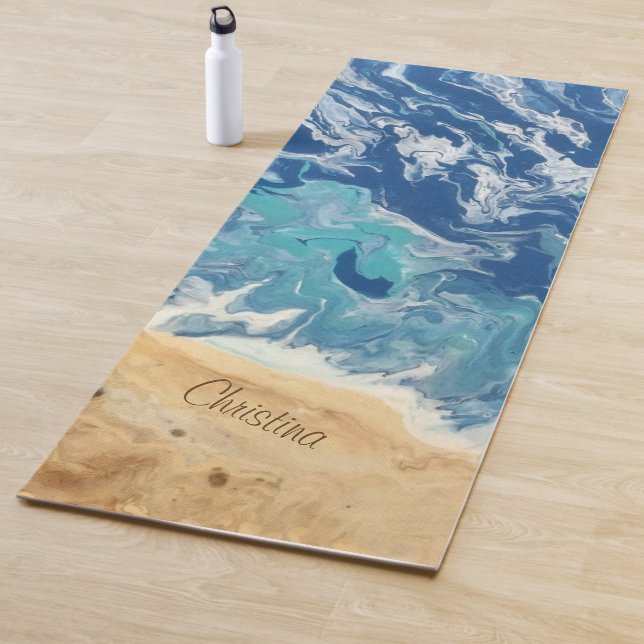 Beach Abstract Personalized Yoga Mat double sided (In Situ)