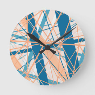 Beach Abstract Stripes Summer Acrylic Wall Clock
