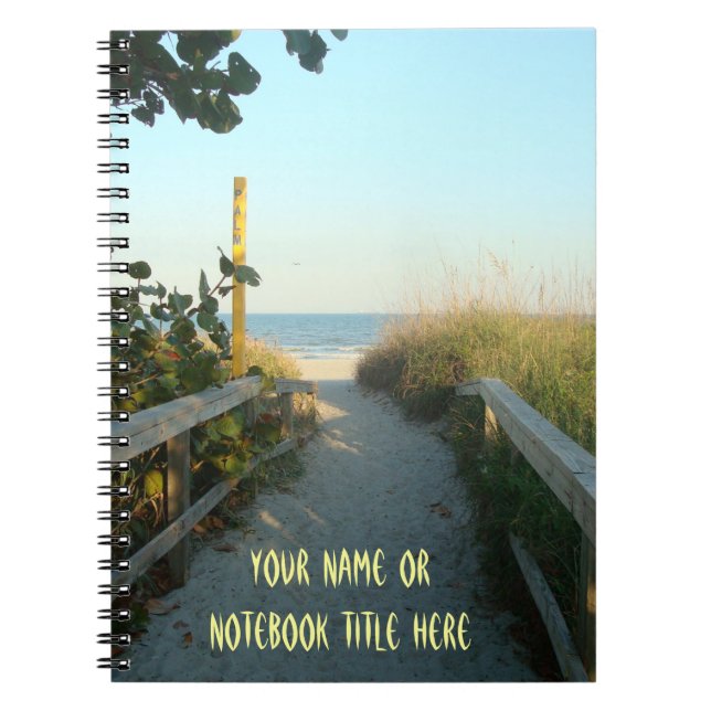 Beach Access Personalized Notebook (Front)