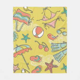 beach accessories. seamless pattern fleece blanket