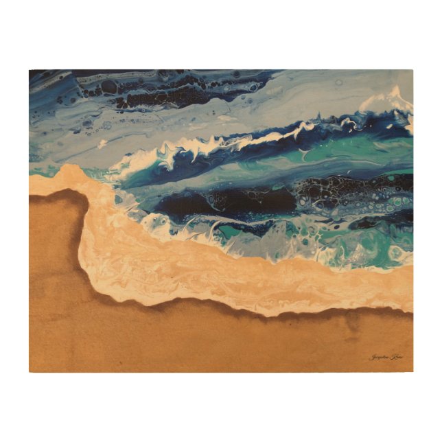 Beach Acrylic Pour Art (Front)