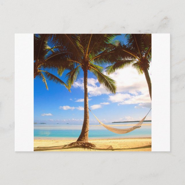 Beach Aitutaki Cook Islands Postcard (Front)