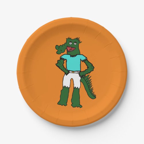 Beach Alligator Birthday Paper Plates