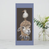 Beach Alpaca flat cards (Standing Front)