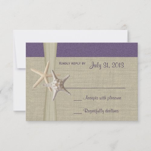 Beach Amore Purple Response Card