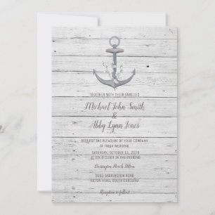 Beach Anchor Destination Wedding Invitation