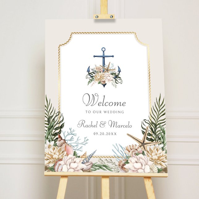 Beach Anchor Nautical Wedding  Foam Board (Creator Uploaded)