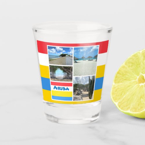 Beach and Desert Aruba  Shot Glass