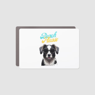 Beach and Dogs Car Magnet