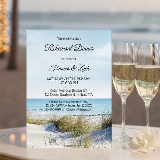 Beach and Dunes Rehearsal Dinner Invitation