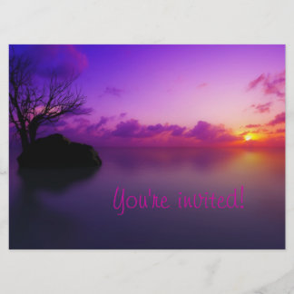 Beach and Glitter Invitation