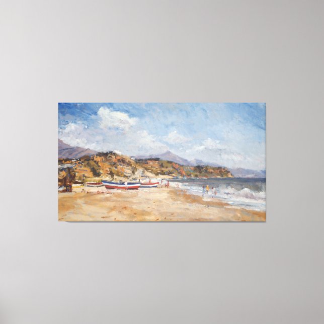 Beach and Mountains Nerja 2001 Canvas Print (Front)