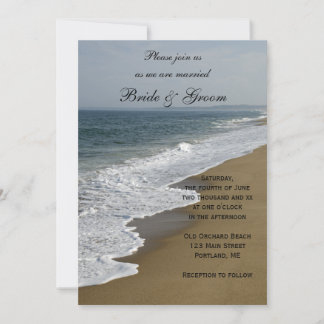Beach and Ocean Coastal Wedding Invitation