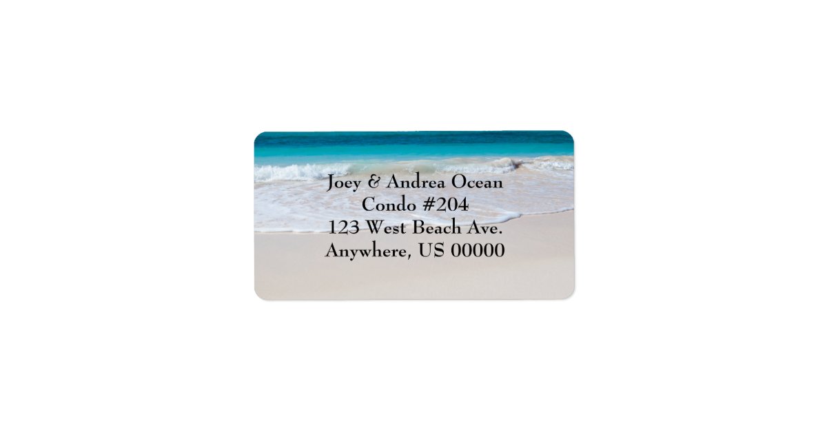 Beach and Ocean Custom Address Labels | Zazzle