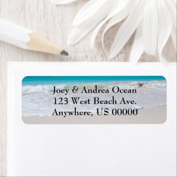 Beach And Ocean Custom Return Address Labels by holiday_store at Zazzle