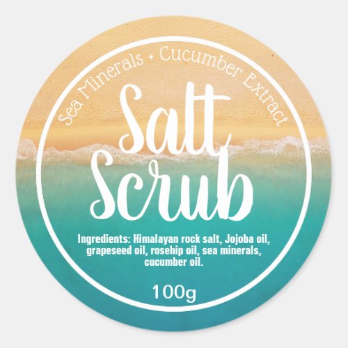 Beach And Ocean Salt Scrub Labels
