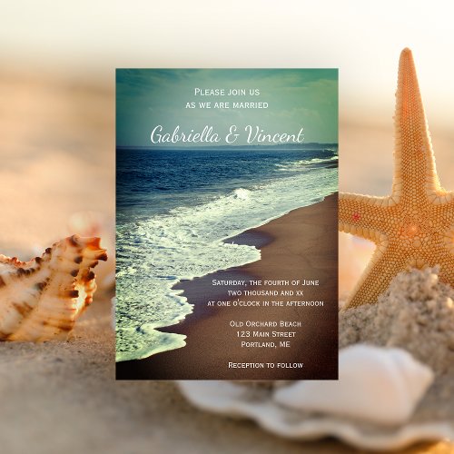 Beach and Ocean Wedding Invitation