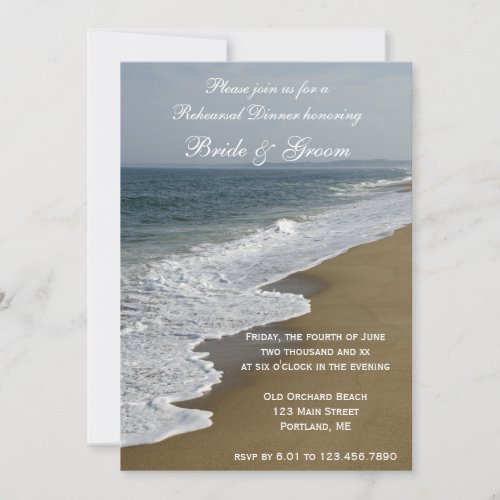 Beach Wedding Rehearsal Dinner Invitation