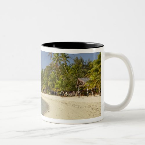 Beach and palm trees Plantation Island Resort Two_Tone Coffee Mug