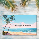 Beach And Palm Trees Tropical Business Card at Zazzle