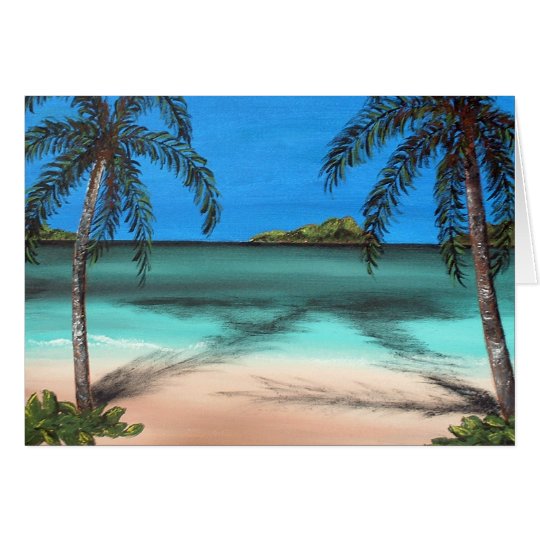 Beach and Palms Card