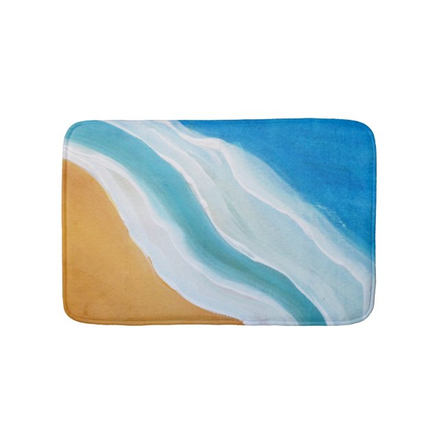 Beach and sand bath mat from original artwork (Front)