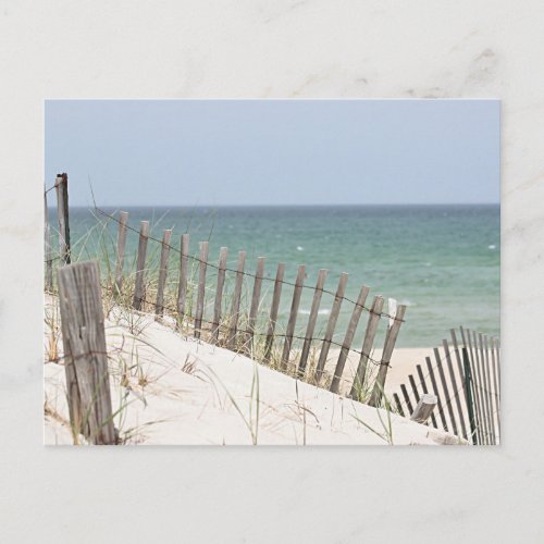 Beach and sand dune photo postcard