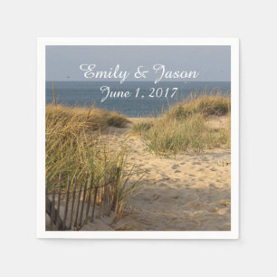 Beach and sand dunes paper napkins