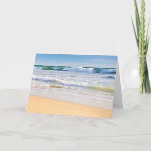 Beach and sea blank card