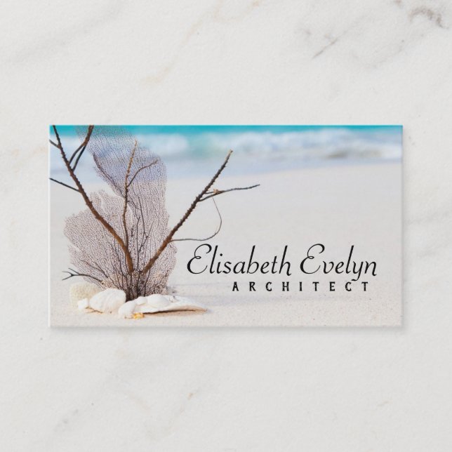 Beach And Sea Concept Business Card (Front)