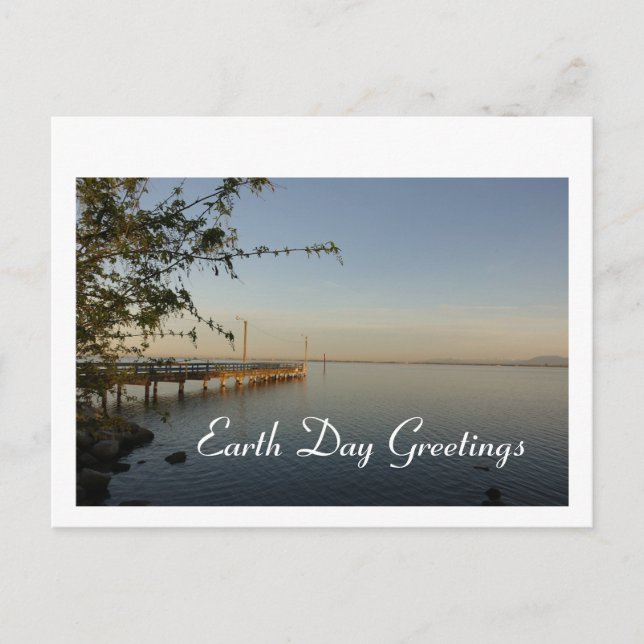 Beach and Sea Earth Day reminder Postcard (Front)
