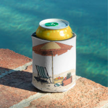 Beach and Send Can cooler