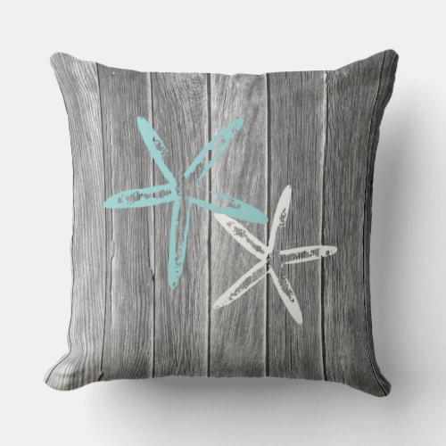 Beach and starfish ı Throw pillow