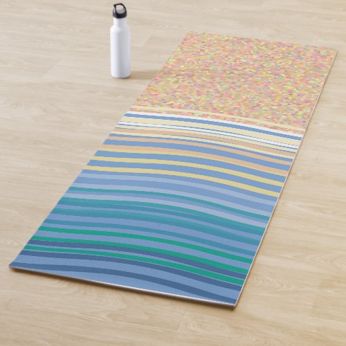 Beach and waves sand and sea yoga mat