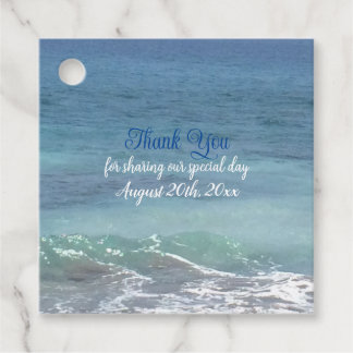 Beach and Waves Thank You Favor Tags