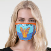 Beach Angel Art Custom Design Face Mask (Worn Her)